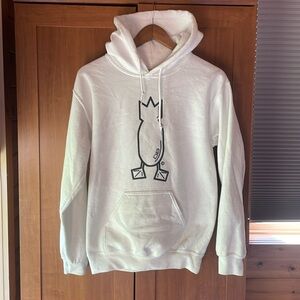 White Graphic Hoodie Sweater